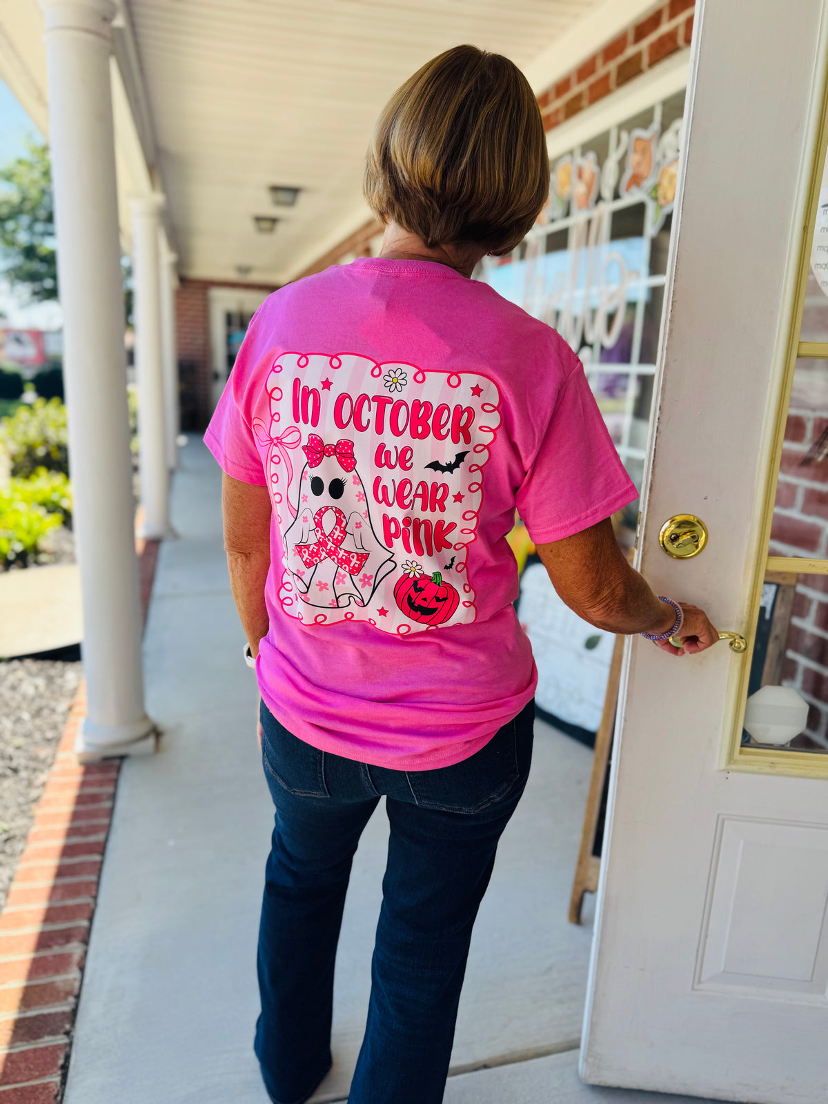 In October we wear pink tee