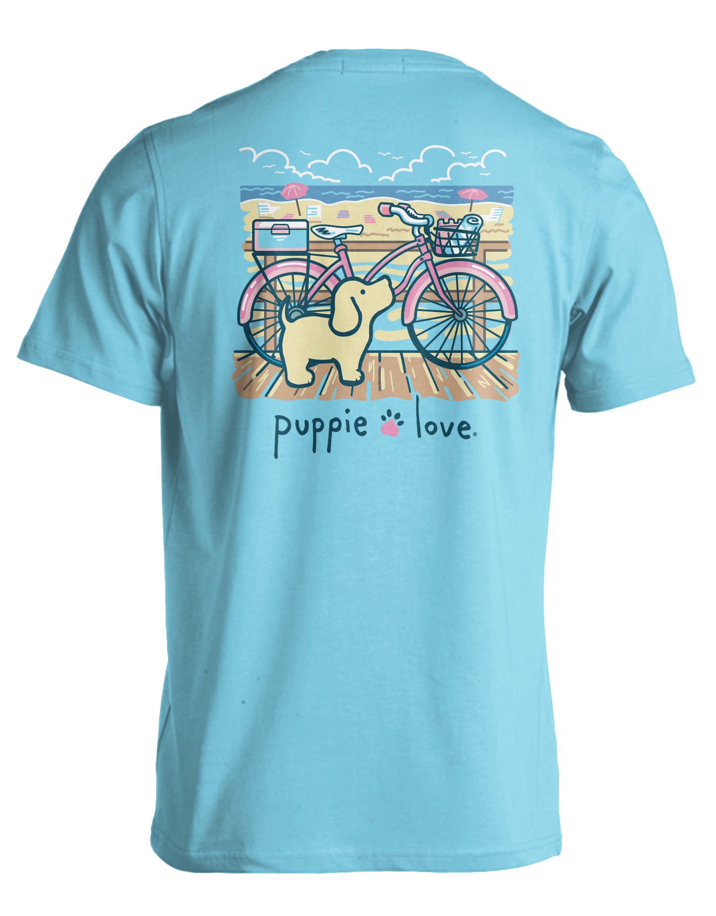 Puppie love beach bike tee