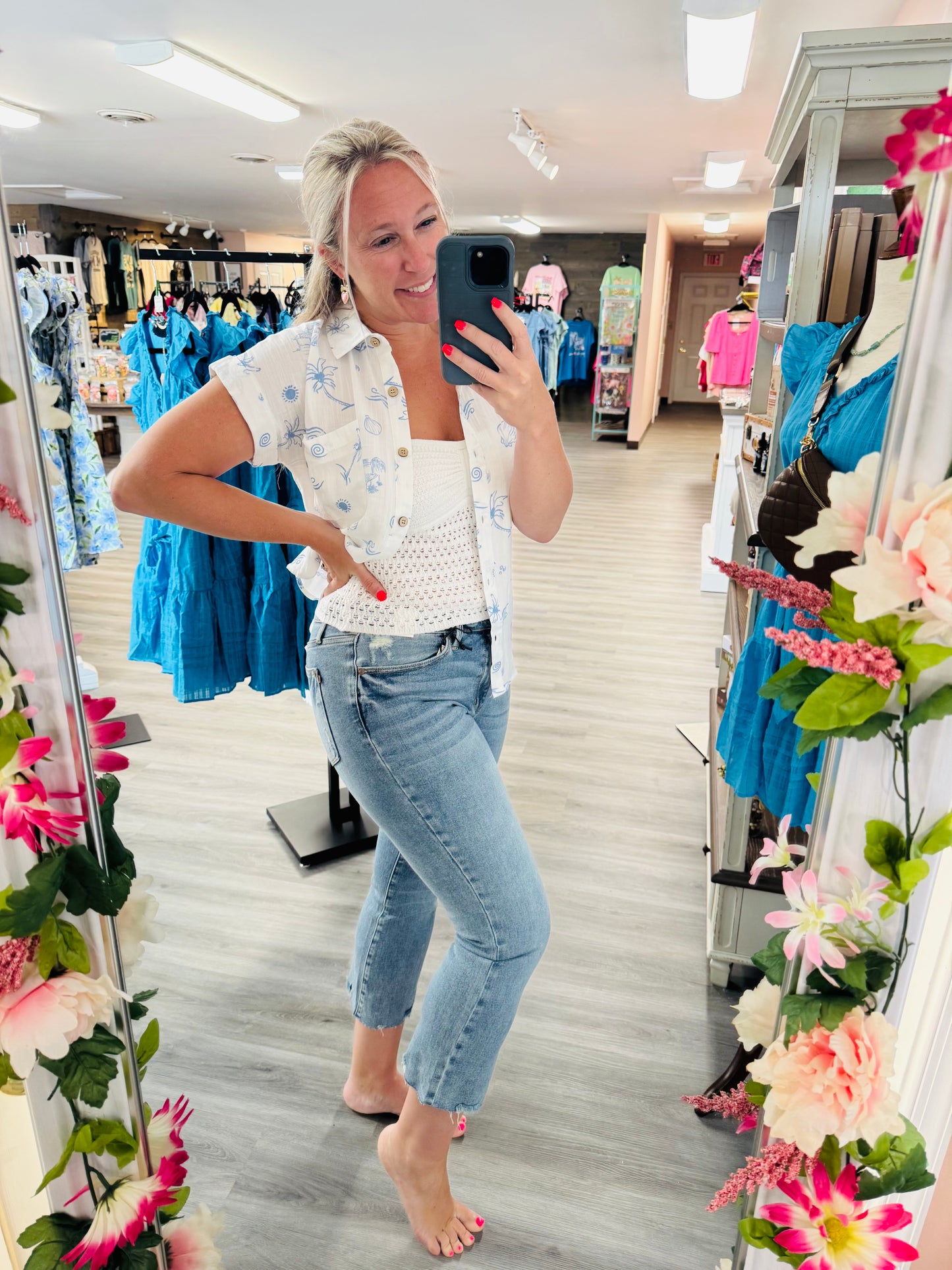 Judy blue kick flare mid rise Jean