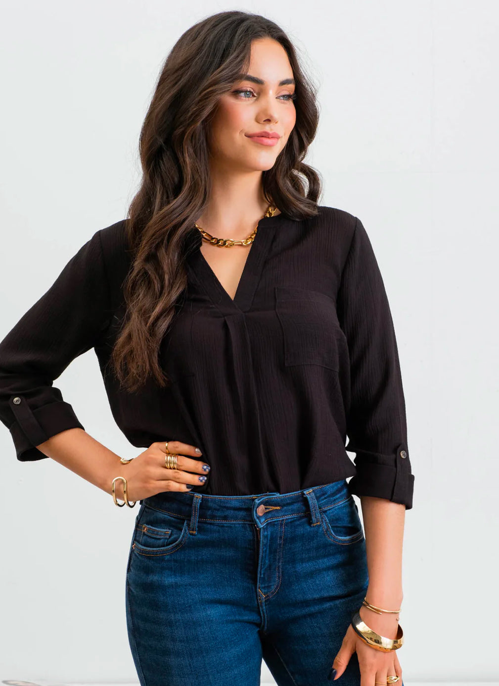 Blanca 3/4 sleeve top