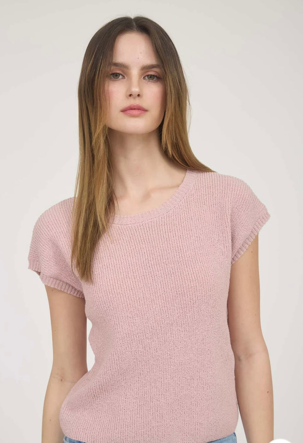 Bow short sleeve knit sweater (reg and plus! 2 colors)
