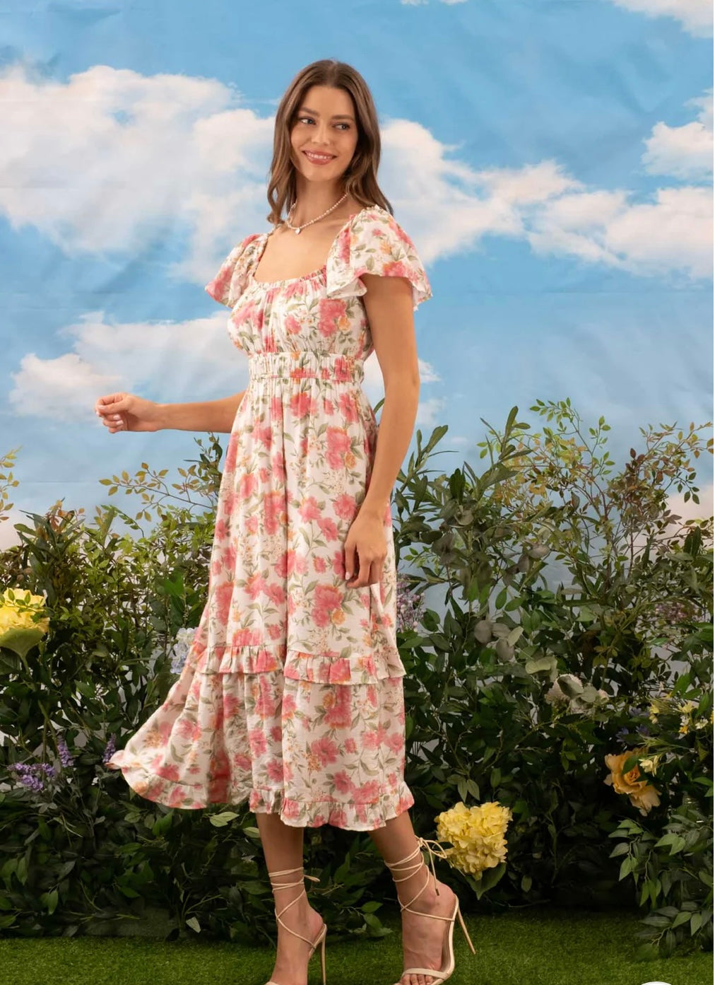Floral spring midi