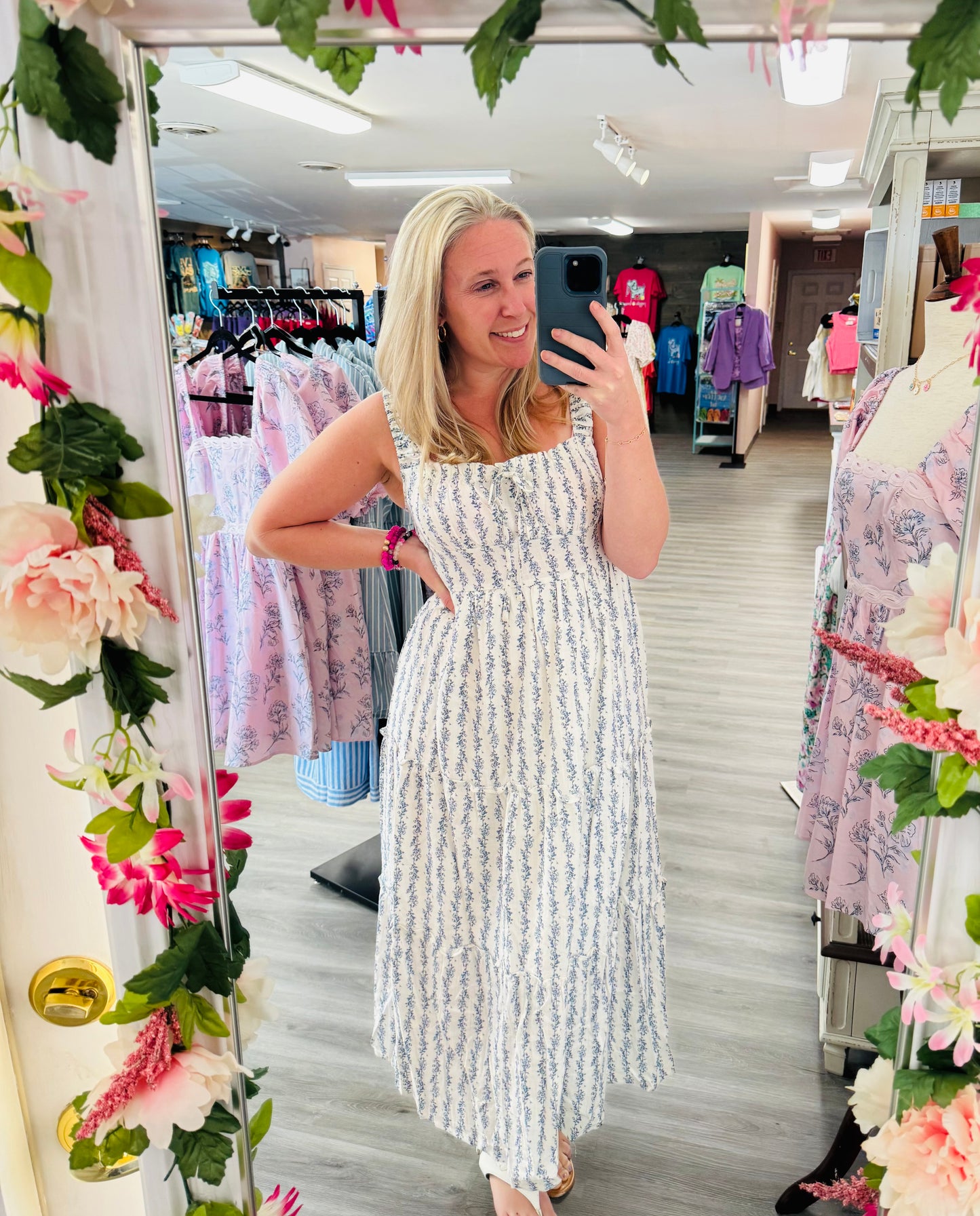 Betty blue midi dress