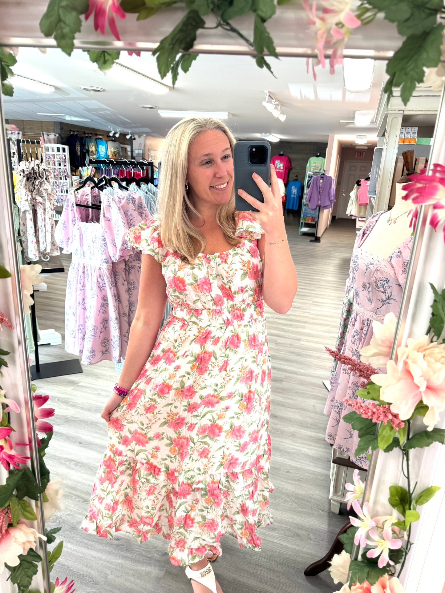 Floral spring midi