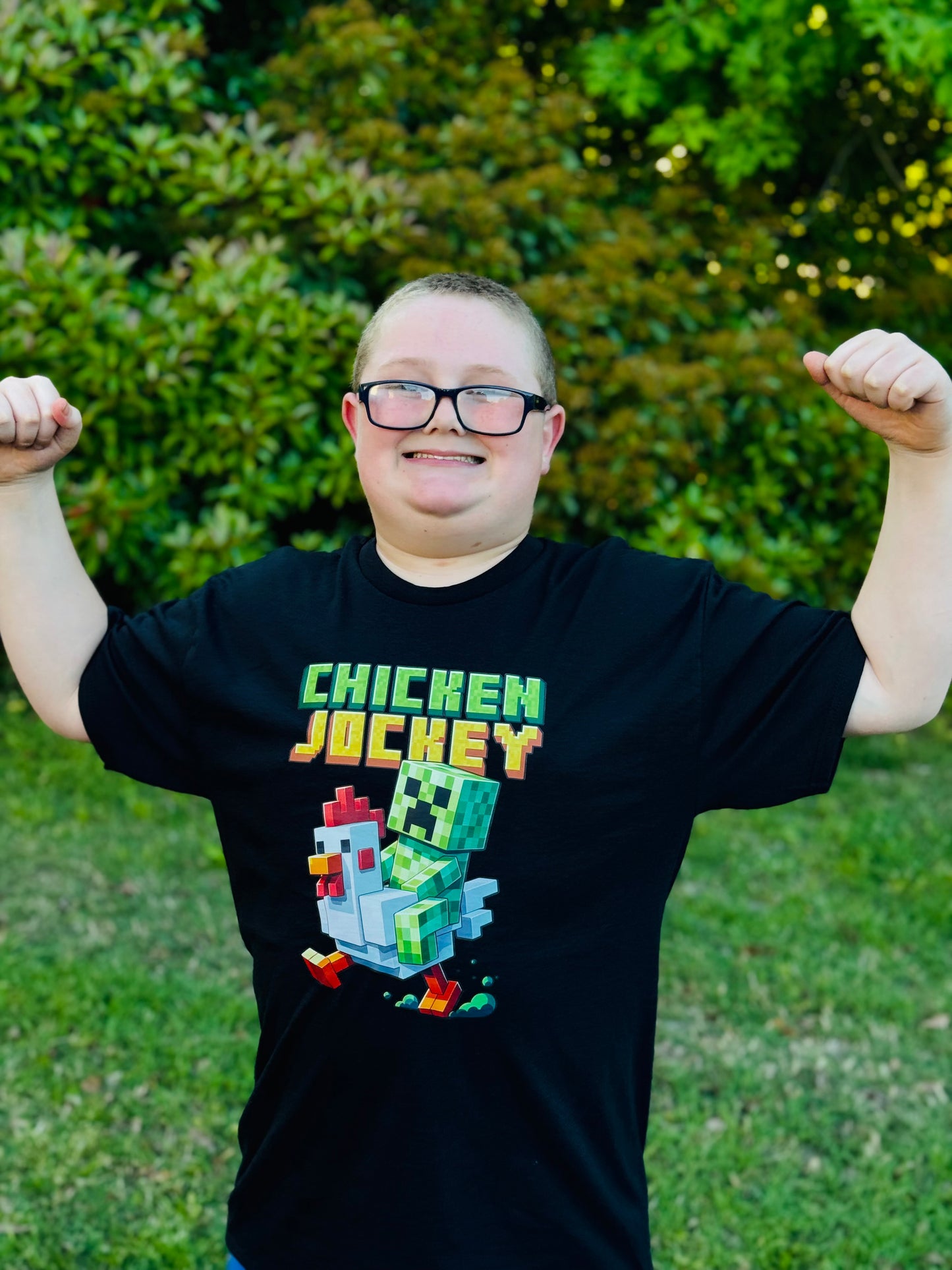 Chicken jockey youth tee
