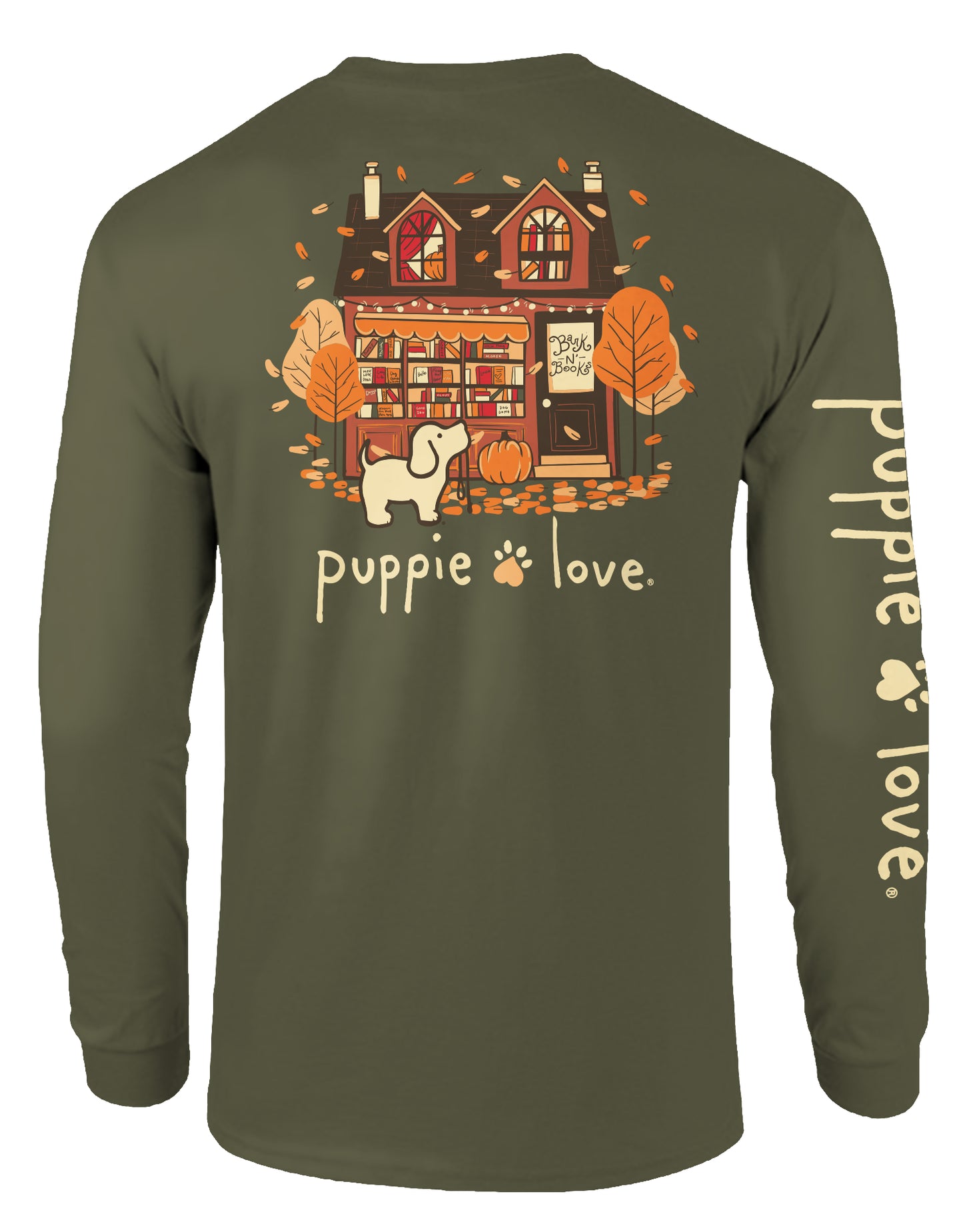 Long sleeve book store puppie love