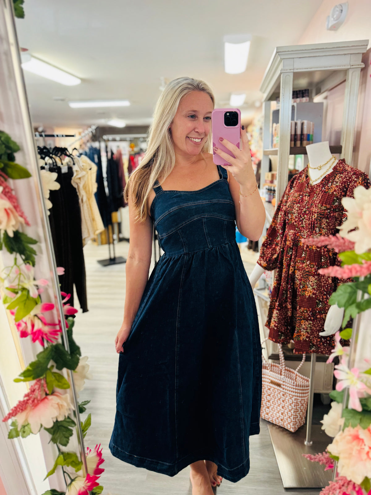 Jean midi dress