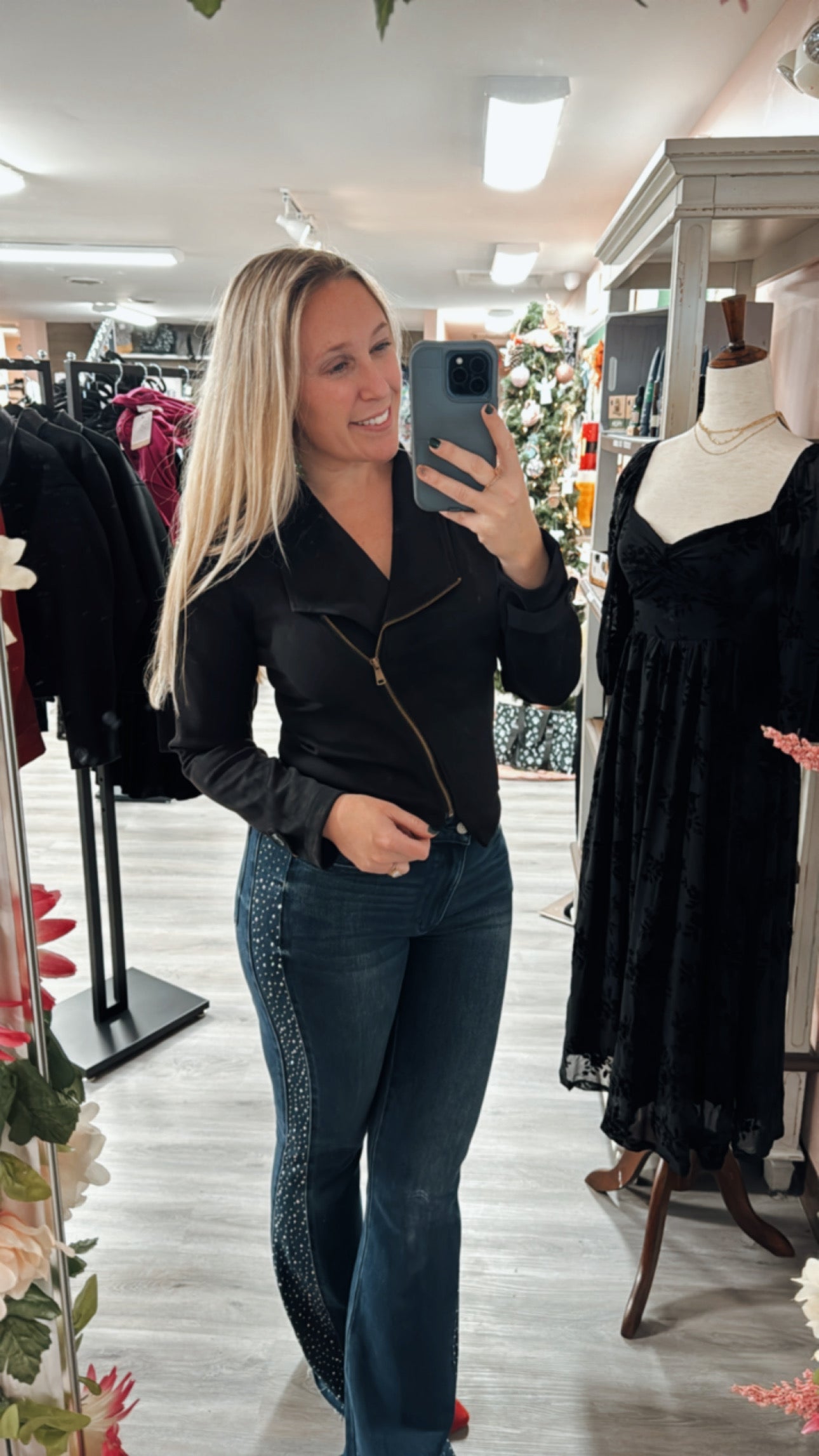 Black suede jacket