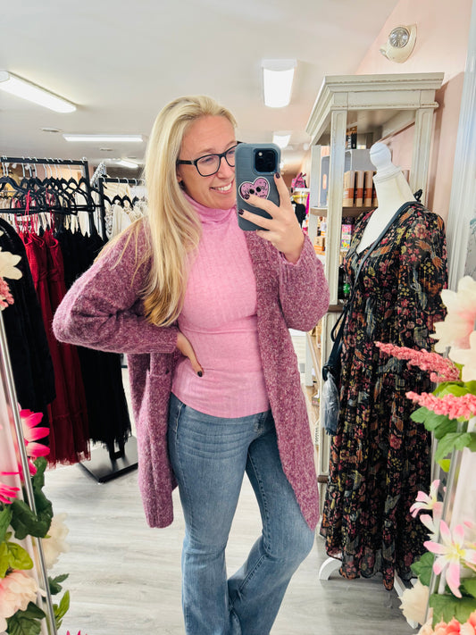 Sale Pink turtle neck Zenana long sleeve
