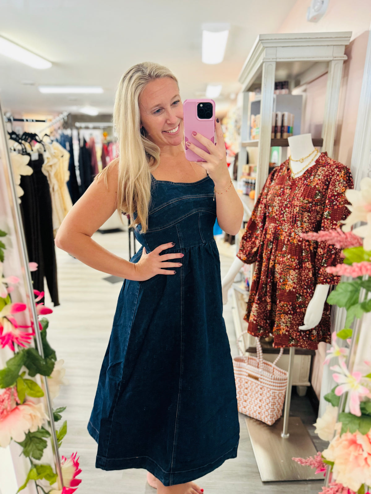 Jean midi dress