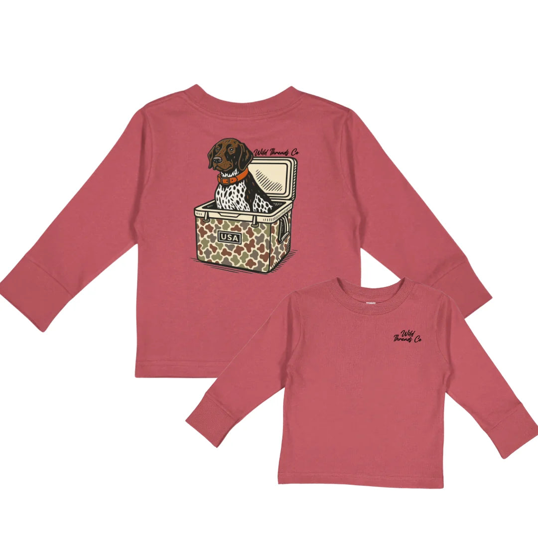 Youth long sleeve wild threads puppy