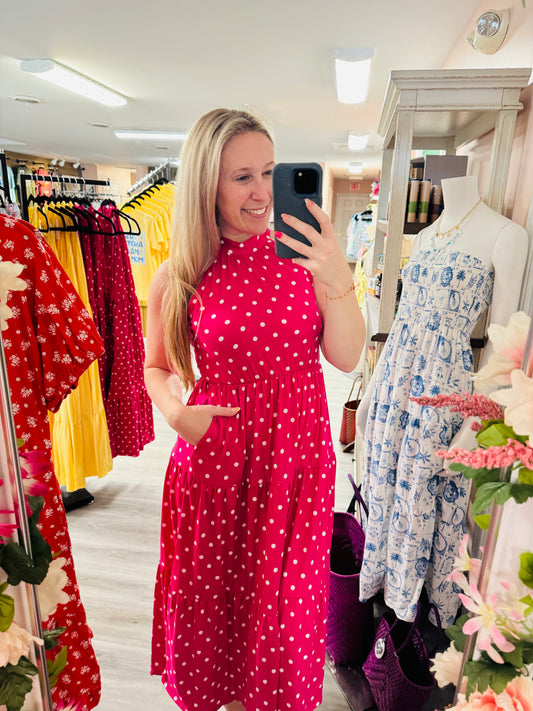 Polkadot midi dress ￼