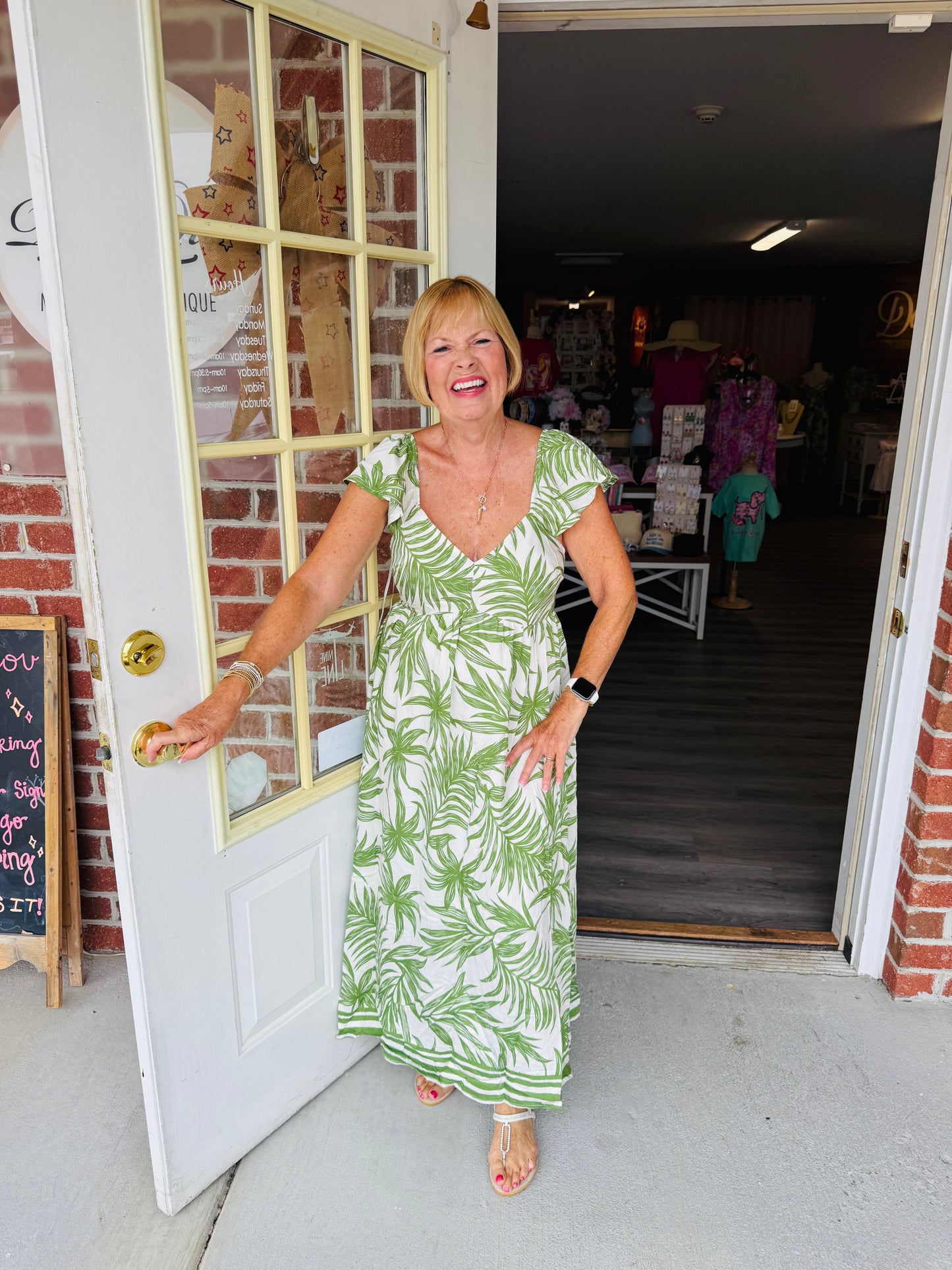 Cathey palm dress