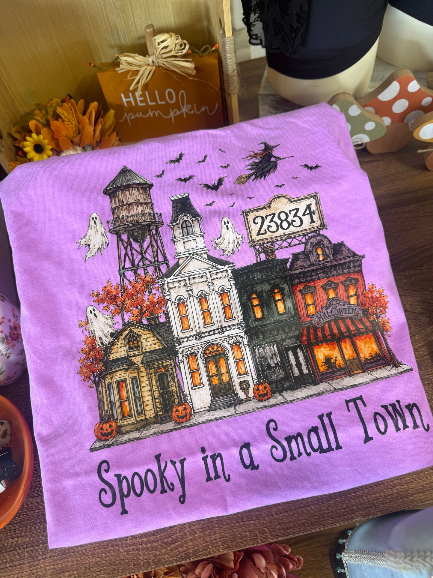 Spooky in a small town colonial heights zip code tee