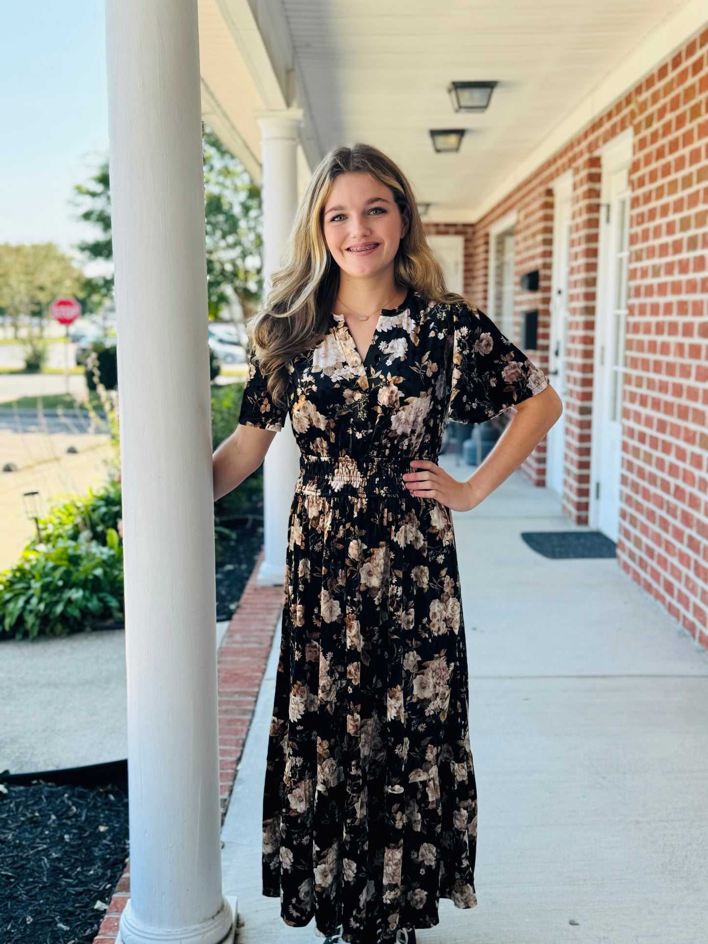 Black midi dress