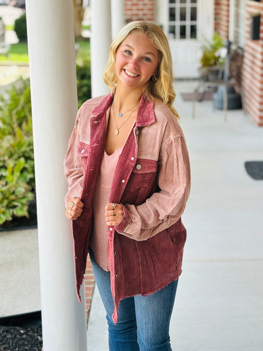 Corduroy light weight jacket