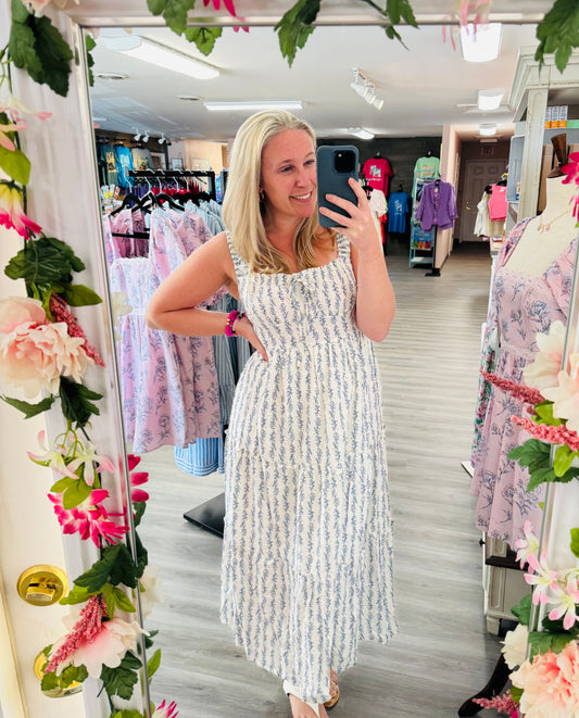 Betty blue midi dress