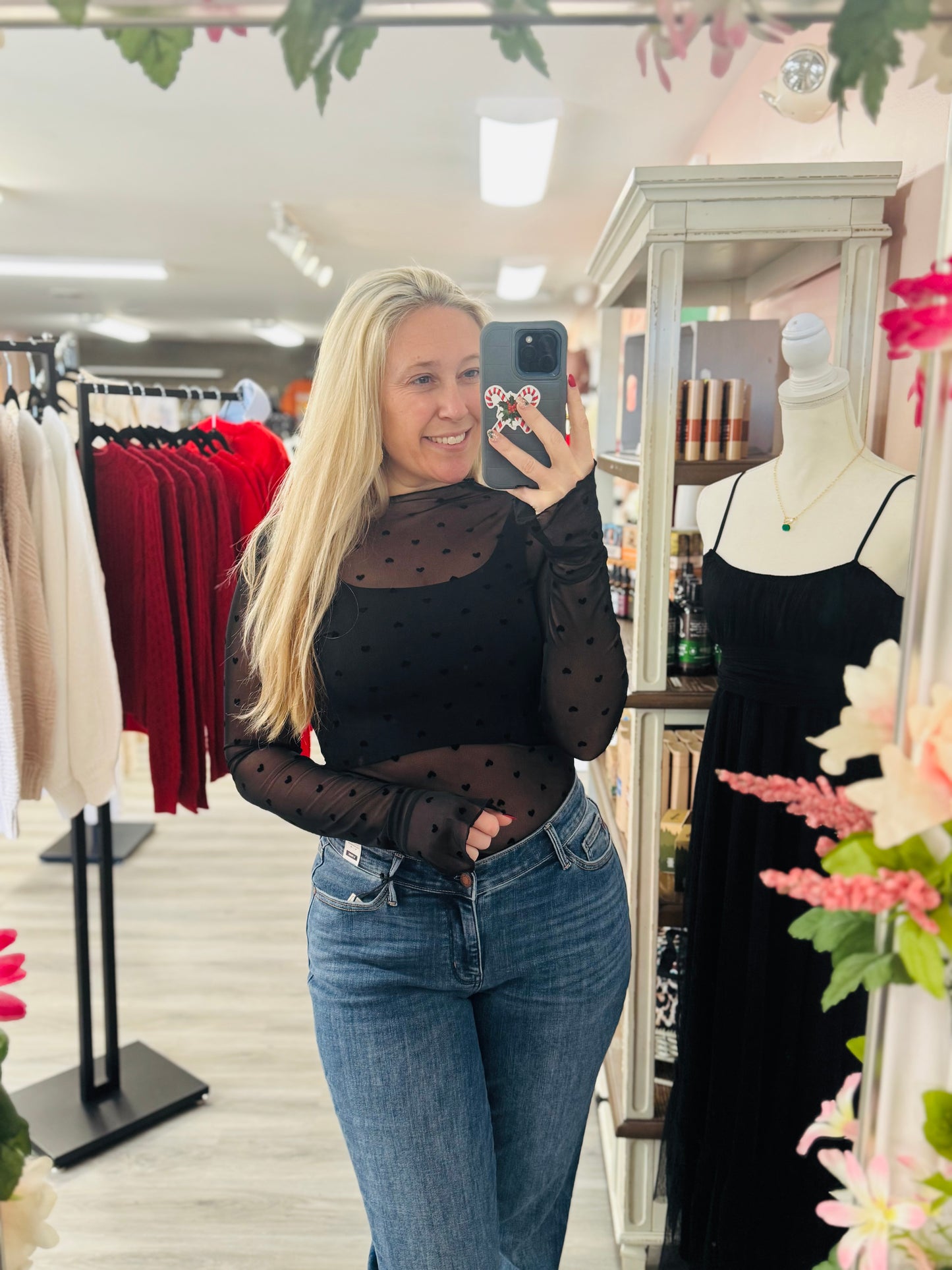 Amanda bell sleeve hearts