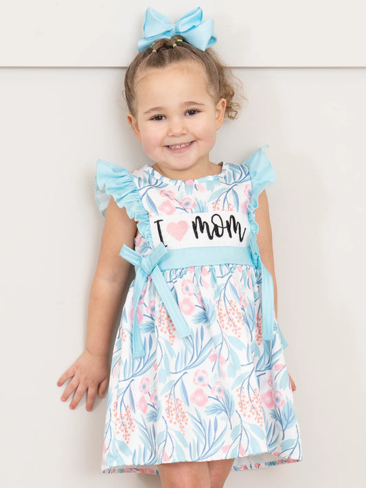 I love mom spring dress kids
