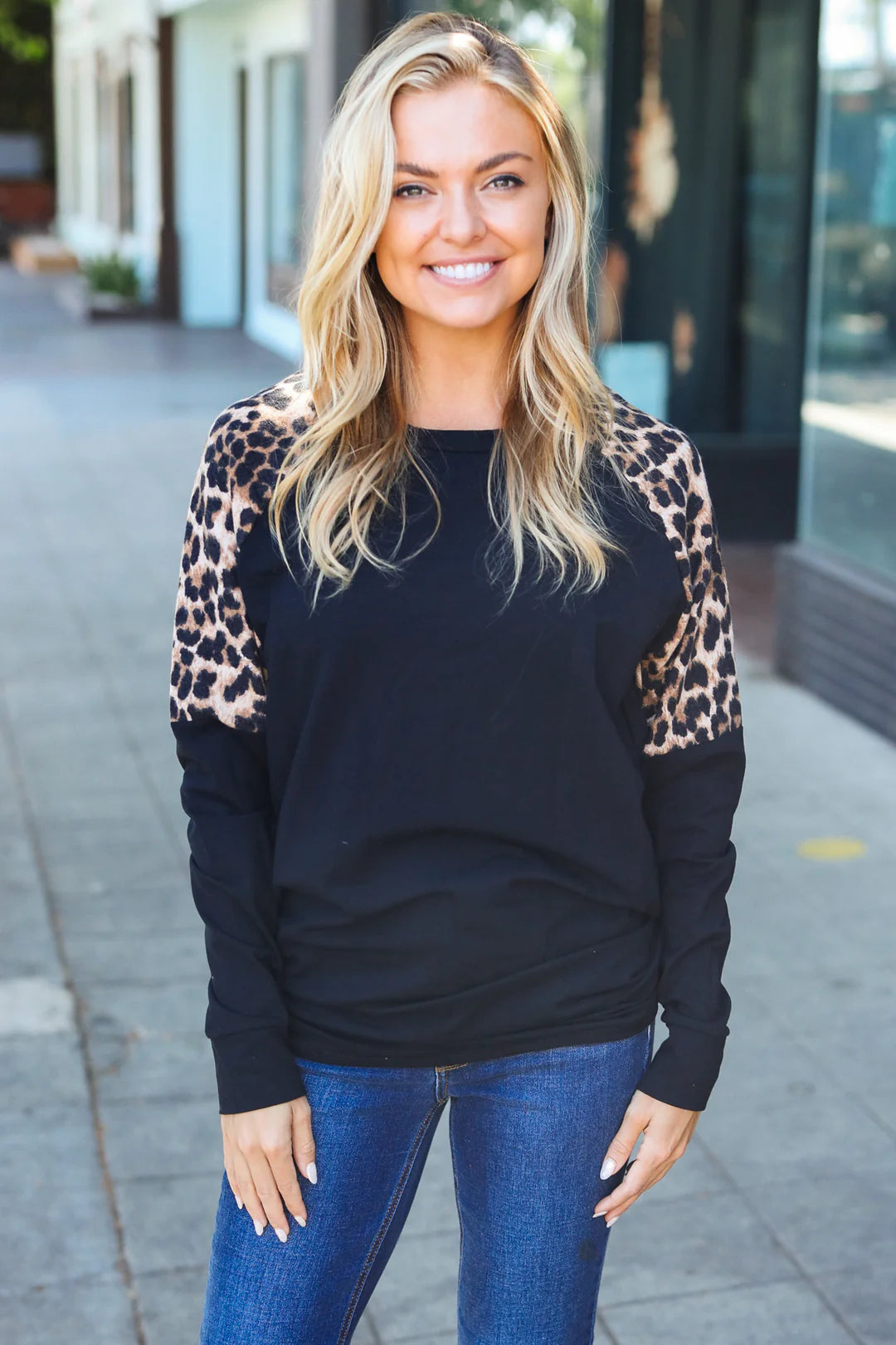 Cory leopard top